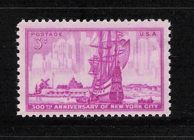 MNH sc1027 New York City 300th anniv. single F-VF
