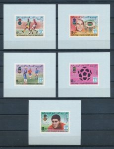 [112717] Mauritania 1978 World Cup football Silver Imperf. OVP sheets MNH