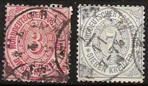 North German Confederation 21 and 22 Used