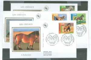 France 2672-2675 1998 Horses