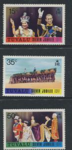 Tuvalu - Scott 43 - 45 - Silver Jubilee -1977 - MNH - Set of 3 Stamps