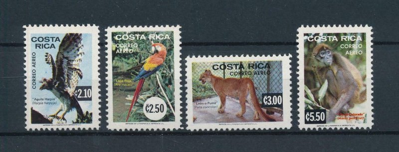 [104387] Costa Rica 1980 Wild life animals bird parrot puma monkey  MNH