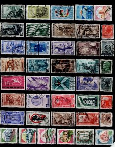 ITALY 80 + DIFFERENT USED STAMPS