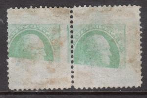 USA #158 Used Exceptionally Offset Variety Pair 