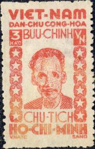 NORTH-VIETNAM - 1946 Mi.57 3H red Pdt. Hồ Chí Minh - Mint no-gum (as issued)