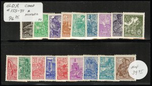 Germany DDR Stamps # 155-71 MH VF Scott Value $96.35