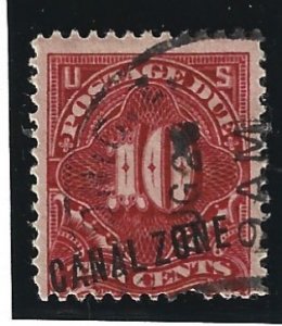 Canal Zone Scott #J3 Used  10c Postage Due O/P 2019 CV $40.00