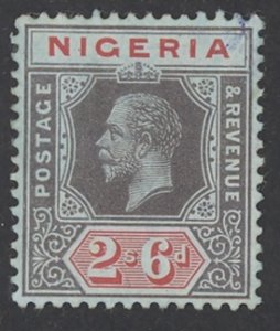 Nigeria Sc# 9 MH 1914-1927 2sh6p King George V