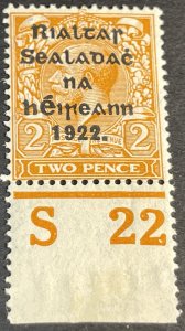 IRELAND # 26b-MINT NEVER/HINGED--SINGLE--TYPE I--1922