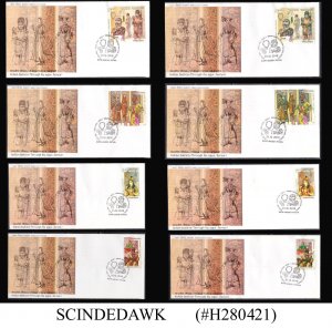 INDIA - 2018 INDIAN FASHION SERIES 1-8 FDC ORIGINAL WITH ERROR COLOR DIFFERENCE