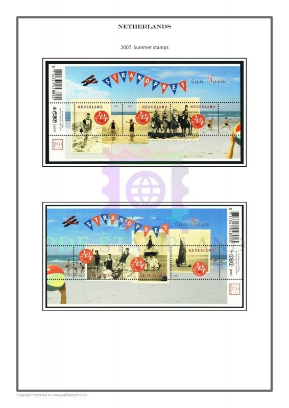 Netherlands Nederland 1852-2020 PDF(DIGITAL) STAMP ALBUM PAGES