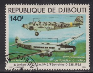 Djibouti C124 Junkers JU-52 and Dewoltine D·338 1979