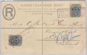 52002 - South Africa V.R.I -  REGISTERED STATIONERY COVER to HOLLAND 1901