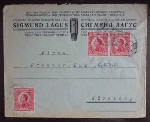 YUGOSLAVIA-ADVERTISING COVER-JUDAICA ''SIGMUND LAGUS'' R! jews jewish J4