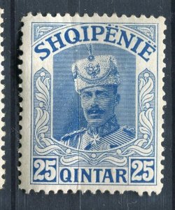 ALBANIA; 1914 early Prince William issue Mint hinged 25q. value