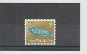 Norfolk Island  Scott#  55  MNH  (1962 Wrasse)