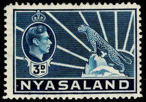 NYASALAND PROTECTORATE SG134, 3d blue, LH MINT.