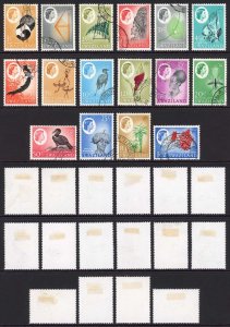 Swaziland SG90/105 QEII 1962-64 Set of 16 Used