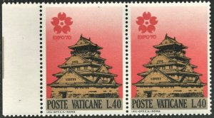 VATICAN CITY #480 - MINT NH PAIR - 1970 - VAT020