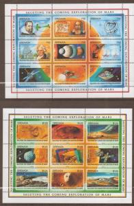 GRENADA SG2262/97 1991 EXPLORATION OF MARS 4 SHEETS MNH