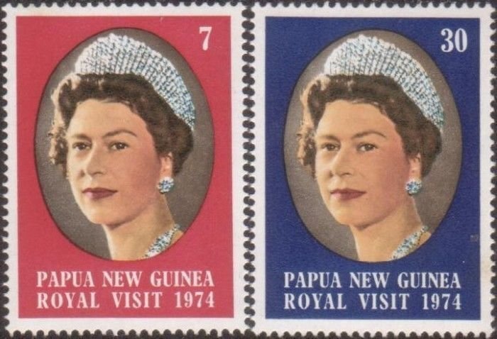 Papua New Guinea 1974 SG268-269 Royal Visit set MLH