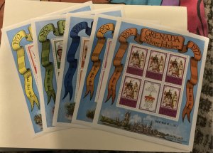 Grenada Queen Elizabeth Sheets Set of 5