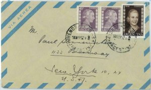 98941  - ARGENTINA - POSTAL HISTORY - AIRMAIIL COVER to the USA  1952   Evita