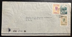 1953 Portuguese Angola Airmail Cover To Reynolds Tobacco Co Salem Usa