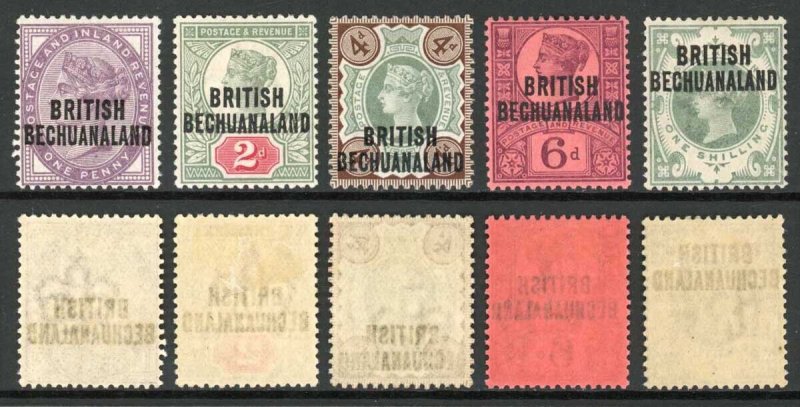 Bechuanaland SG33/7 1891 Set Fresh M/M  Cat 50 pounds