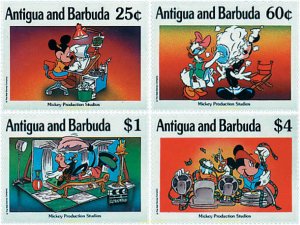 286529 MNH ANTIGUA Y BARBUDA 1990 MICKEY EN LOS ESTUDIOS DE HOLLYWOOD
