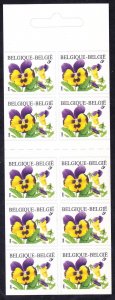 Belgium 1829a (1829) MNH 2000 17fr Violets Full Un-Folded Booklet of 10