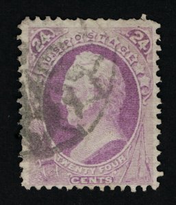 VERY AFFORDABLE GENUINE SCOTT #153 F-VF USED 1870 NBNC 24¢ NYFM CANCEL #11414