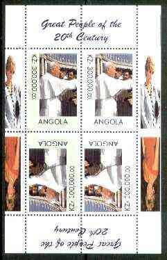 Angola 1999 Great People of the 20th Century - The Pope p...