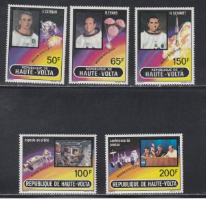 Burkina Faso # 289-293, Apollo 17 Astronauts, Mint NH, 1/2 Cat.