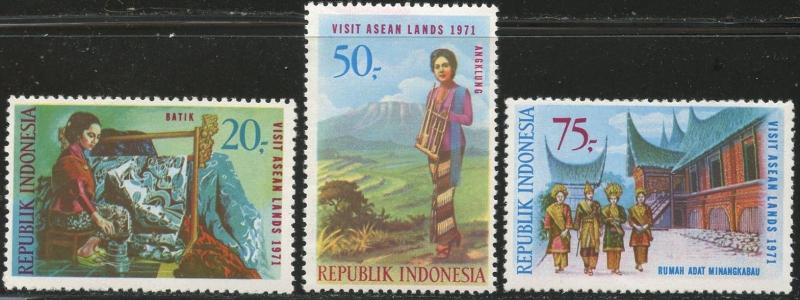 INDONESIA Sc#797-799 1971 Visit ASEAN Lands Complete Mint NH