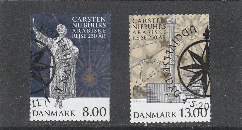 Denmark  Scott#  1536-1537  Used  (2011 Arabian Expedition of Carsten Niebuhr)