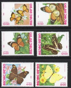 Thematic stamps CAPE VERDE 1982 BUTTERFLYS 534/9 6v mint