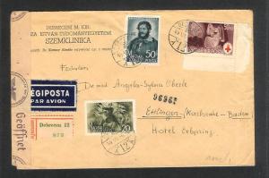 WWII R-cover sent from Hungary to Germany with German censorship c570