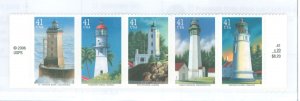 United States #4146-4150 Mint (NH) Single (Complete Set) (Lighthouses)