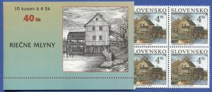 R800 -  SLOVAKIA 1997 4sk Water Mill, Complete Booklet