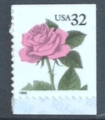 USA 1995 32c ROSE SELF ADHESIVE UNMOUNTED MINT