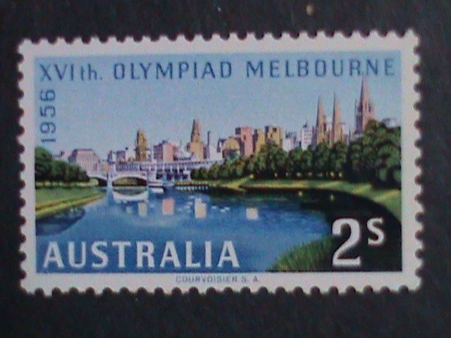 ​AUSTRALIA-1956 SC #290-1 VERY OLD-THE BEAUTIES VIEWS OF MELBOURNE MH -VF