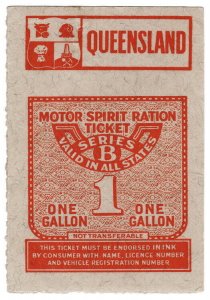 (I.B) Australia - Queensland Revenue : Petrol Ration Coupon