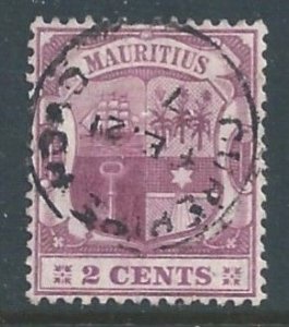 Mauritius #129 Used 2c Coat of Arms - Wmk. 3