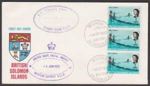 SOLOMON IS 1972 cover ex Munda - Ship cachet & United Ships Agency..........V276