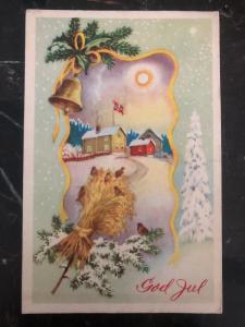 1955 Oslo Norway Christmas Postcard Cover To Cleveland Oh USA In Esperanto