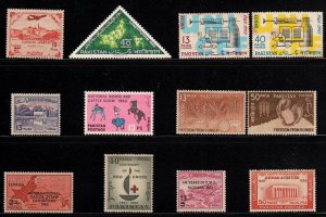 Pakistan 1962 - 1963 Sc 159 , 162 , 172 - 179 , 184 , 185 Mint F-VF 10 Full Sets