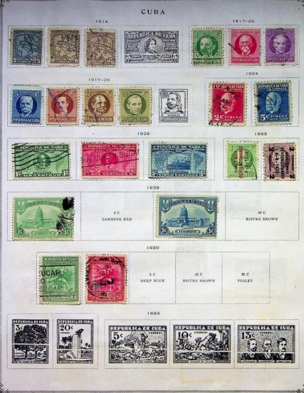 CUBA: 1878-1940 Used & Unused - Ex-Old Time Collection - 7 Sides Page (66587)