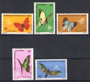 1971 Congo, Butterfly - Yvert #303-07 - 5 Values - MNH**