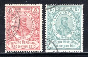Italy #117-118   VF   Used   CV 305.00  ....   3000103